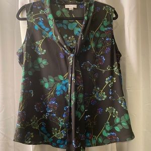 Sleeveless Floral Black Calvin Kline CK top